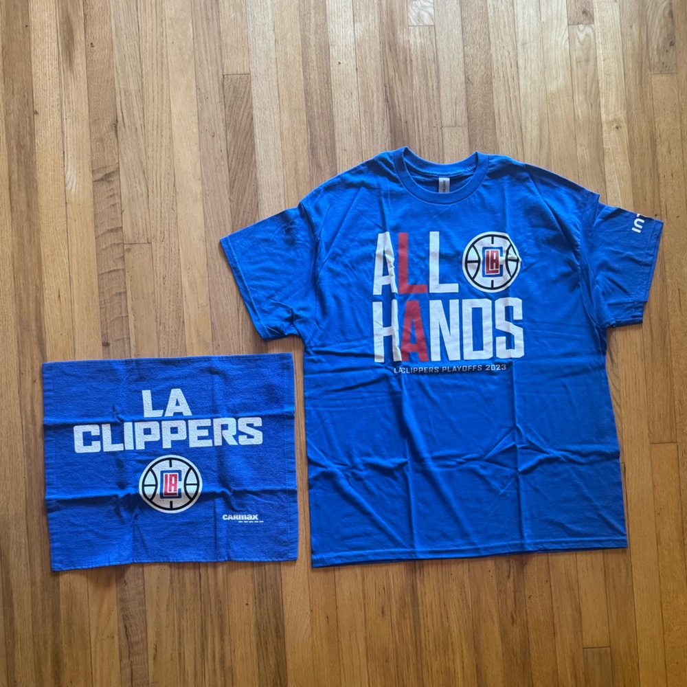 Los Angeles Clippers Shirt and Towel Size XL